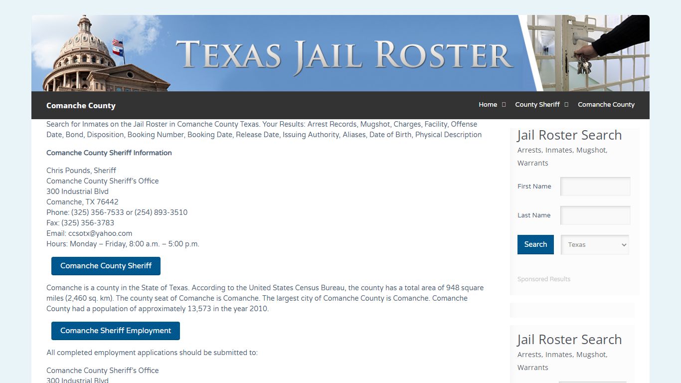 Comanche County | Jail Roster Search